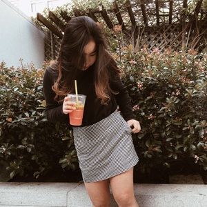 checkered skirt